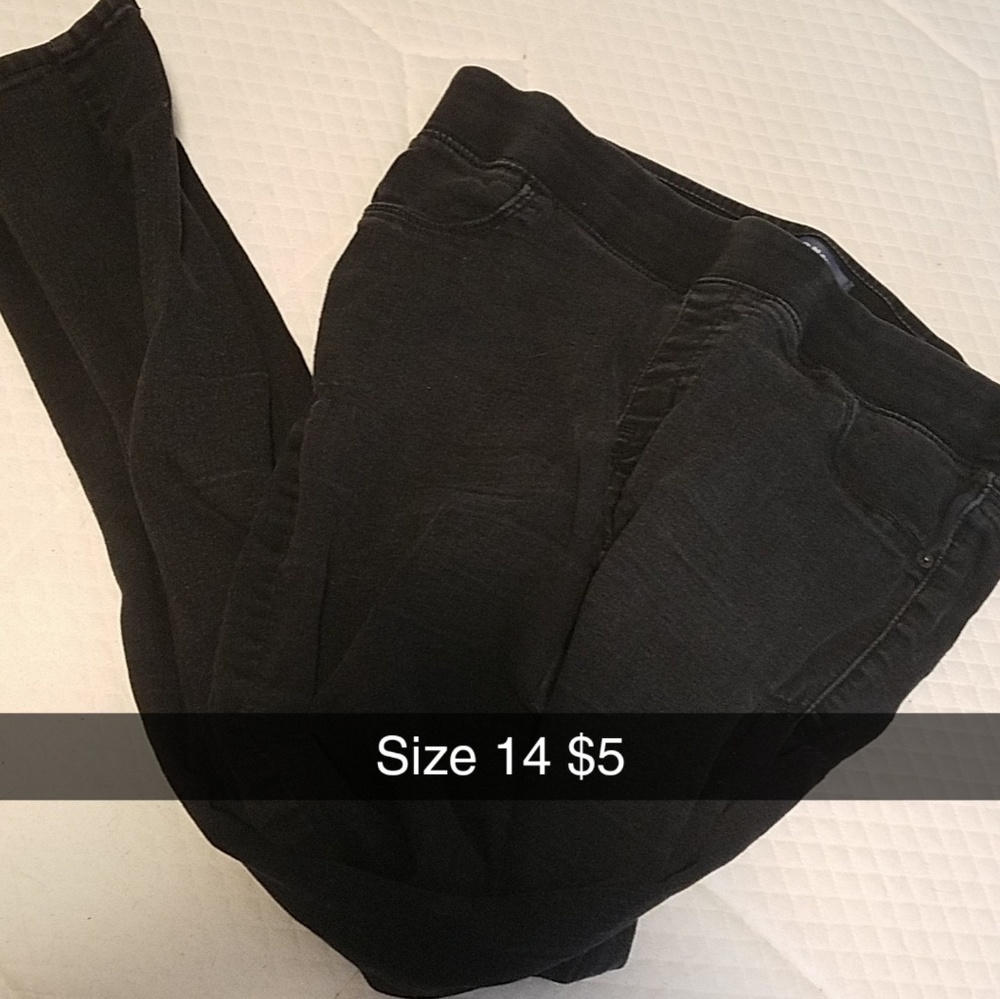 Black denim pants